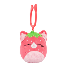 Porte-clés Squishmallows de 9 cm Olma le chat aux fraises
