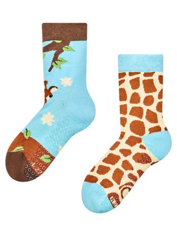 Chaussettes antidérapantes pour enfants Girafe mignonne