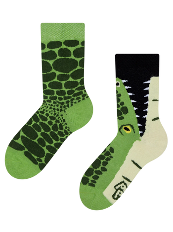 Chaussettes rigolotes pour enfants Crocodile