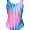 Maillot de bain une pièce rigolo Rayures violettes