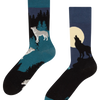 Chaussettes rigolotes Loup hurlant à la pleine lune