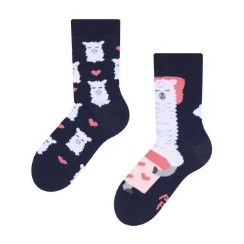 Chaussettes rigolotes pour enfants Lama qui dort