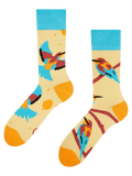Chaussettes rigolotes en fibres de bambou Oiseau guêpier