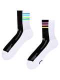 Chaussettes mi-mollet fonctionnelles rigolotes Marche en arc-en-ciel