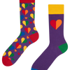 Chaussettes rigolotes Cœurs arc-en-ciel