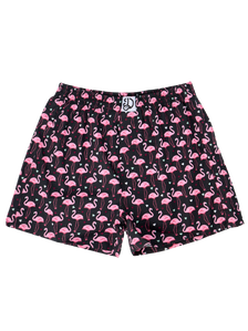 Caleçon rigolo pour hommes Cœurs et Flamants roses