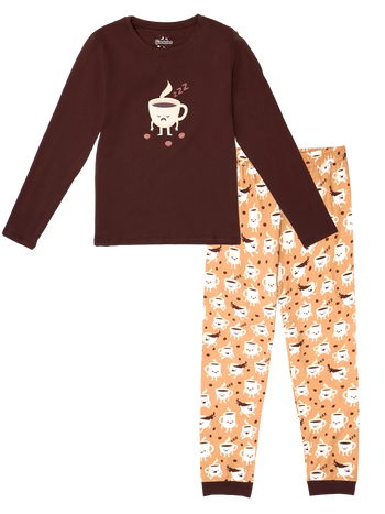 Pyjama rigolo pour femmes Café endormi