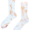 Chaussettes côtelées tie-dye beige
