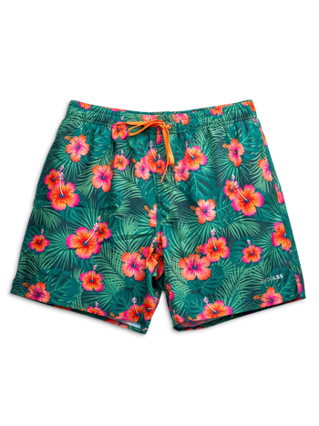Short de bain rigolo pour hommes Hibiscus