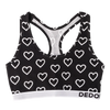 Bralette rigolote pour femmes Cœurs noirs et blancs