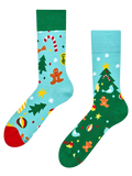 Chaussettes rigolotes Arbre de Noël et ornements