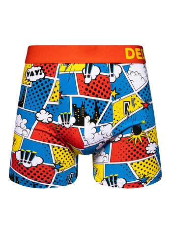 Boxer rigolo pour hommes Bandes dessinées colorées