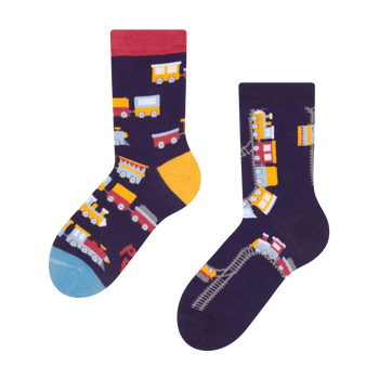 Chaussettes rigolotes pour enfants Trains