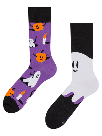 Chaussettes rigolotes Fantômes et citrouilles
