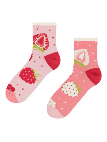 Chaussettes mi-mollet rigolotes Fraises sucrées