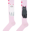 Mis-bas rigolos Chat noir et blanc