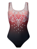 Maillot de bain une pièce rigolo Mandala ethnique