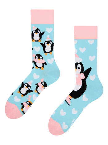 Chaussettes rigolotes Manchot patinant