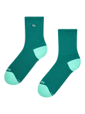 Chaussettes mi-mollet côtelées Cycliste vert