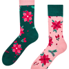 Chaussettes rigolotes Roses de Noël