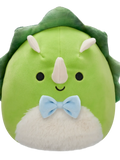Peluche Squishmallows de 20 cm Tristan le tricératops vert au ventre duveteux