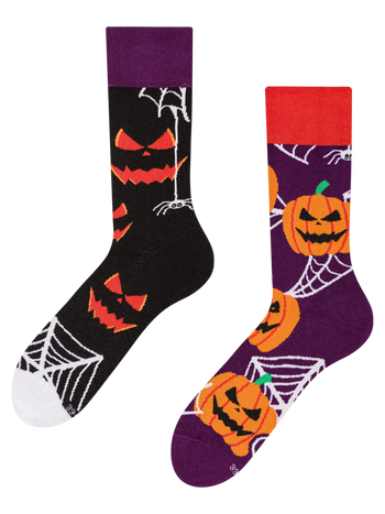 Chaussettes rigolotes Citrouille effrayante