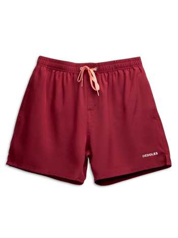 Short de bain pour hommes rhubarbe rouge