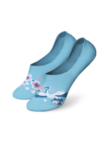 Chaussettes invisibles rigolotes Sakura et Héron