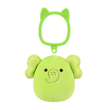Porte-clés peluche Squishmallows de 9 cm Franky l'éléphant vert citron