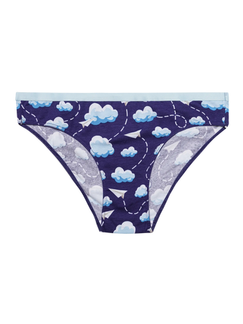 Culotte rigolote pour femmes Avions en papier et nuages