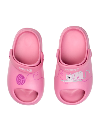 Sabots chunky rigolos pour bébés Chat et balle