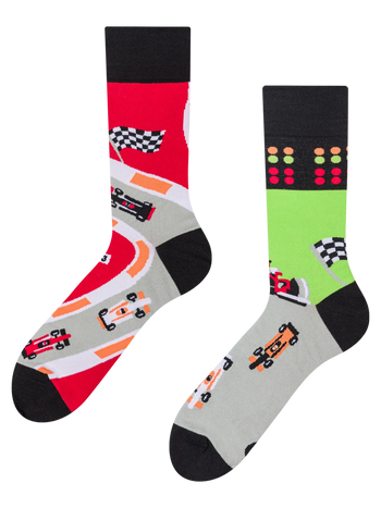 Chaussettes rigolotes Formule de course