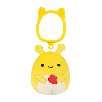 Porte-clés peluche Squishmallows de 9 cm Zarina la limace banane jaune