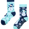 Chaussettes chaudes antidérapantes pour enfants Bonhomme de neige joyeux