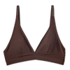 Bralette triangulaire sans coutures marron chocolat