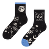 Chaussettes mi-mollet rigolotes Chat et lune