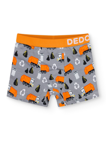 Boxer rigolo pour garçons Camion à ordures