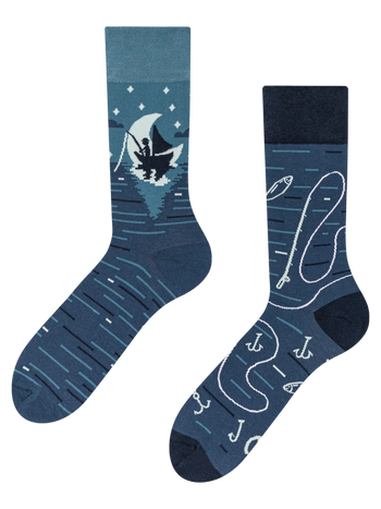Chaussettes rigolotes Pêcheur de nuit