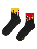 Chaussettes mi-mollet fonctionnelles rigolotes En feu