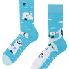 Chaussettes rigolotes Ours polaire en pêche