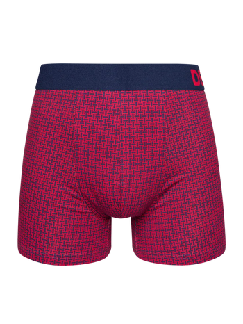 Boxer à motifs bleu et rouge pour hommes