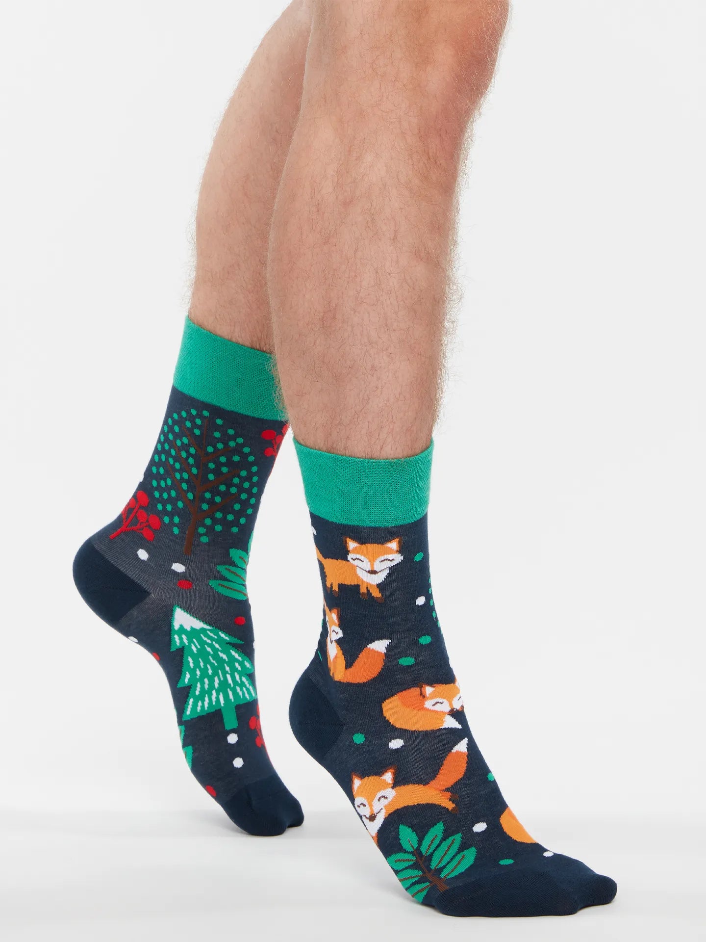 Chaussettes rigolotes en coton recyclé Renard et lièvre | Dedoles Chaussettes rigolotes en coton recyclé Renard et lièvre | Dedoles