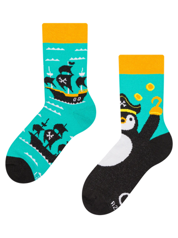 Chaussettes rigolotes pour enfants Bateau pirate
