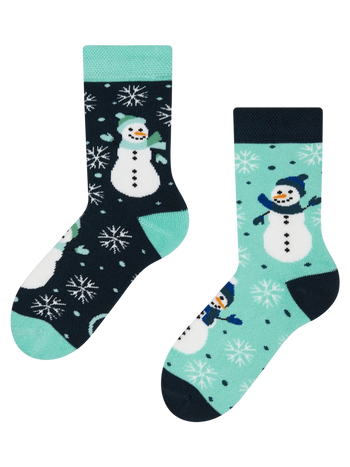 Chaussettes chaudes rigolotes pour enfants Bonhomme de neige joyeux