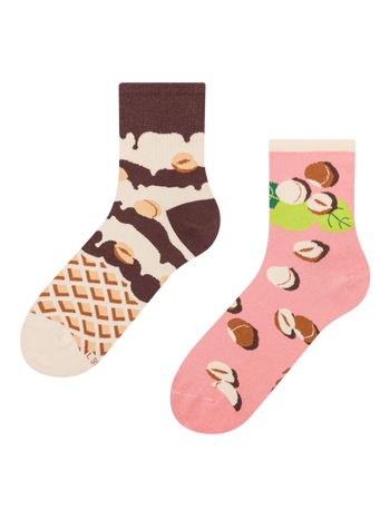 Chaussettes mi-mollet rigolotes Biscuit aux noix