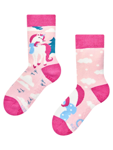 Chaussettes chaudes antidérapantes pour enfants Licorne avec une écharpe