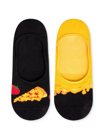Chaussettes invisibles rigolotes Pizza au fromage
