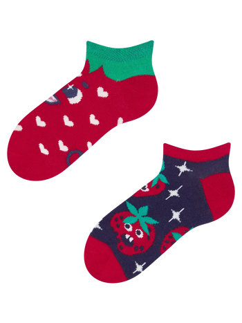 Socquettes rigolotes pour enfants Fraises joyeuses