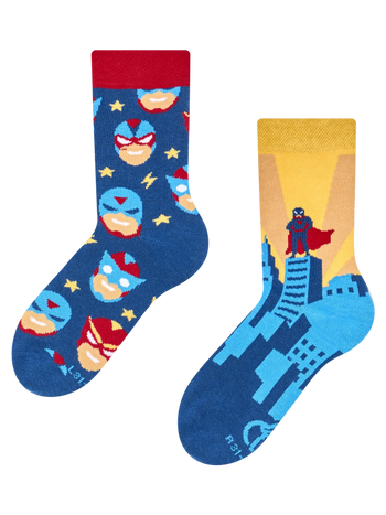 Chaussettes rigolotes pour enfants Super-héros