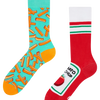 Chaussettes rigolotes Frites et ketchup